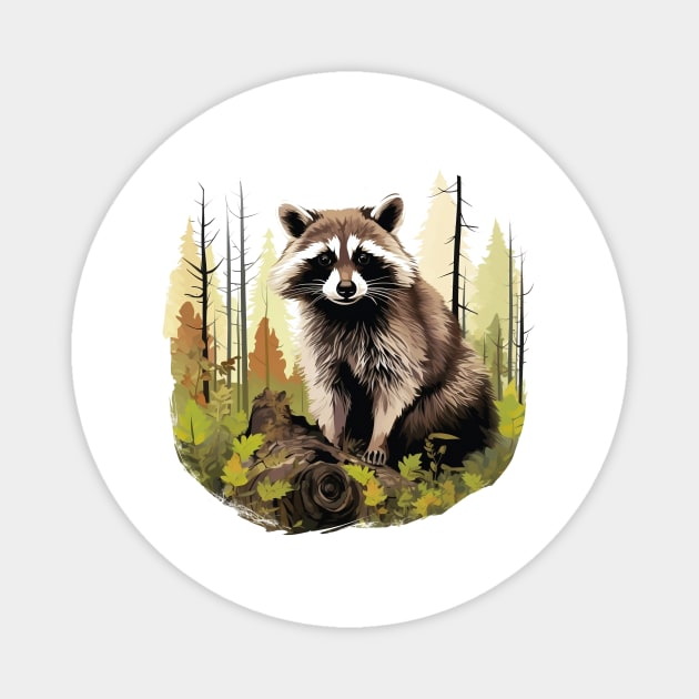 Raccoony Cuteness Magnet by zooleisurelife